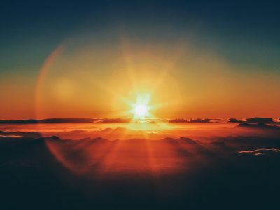 calm body of water during sunset