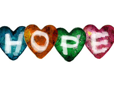 hope, hearts, colorful, word, letters, hope, hope, hope, hope, hope