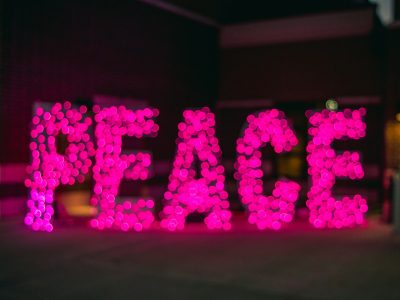 Peace neon signage